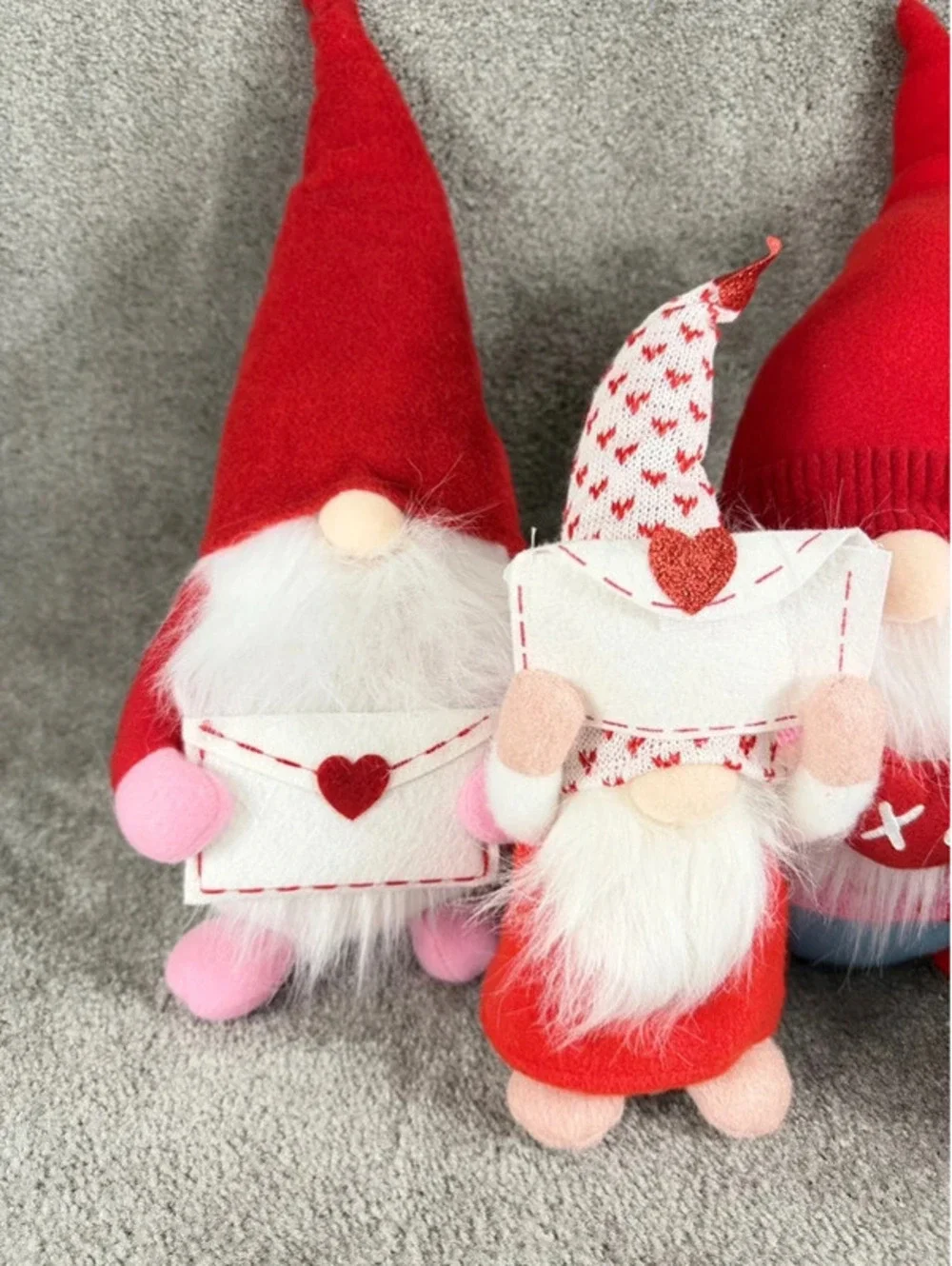 Decor Set of 4 Valentine’s Day Plush Gnome Sitters